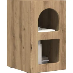 vidaXL Table de chevet Chêne artisanal 29,5 x 33,5 x 50 cm