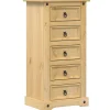 vidaXL Table de chevet Corona 53x39x103 cm bois de pin massif
