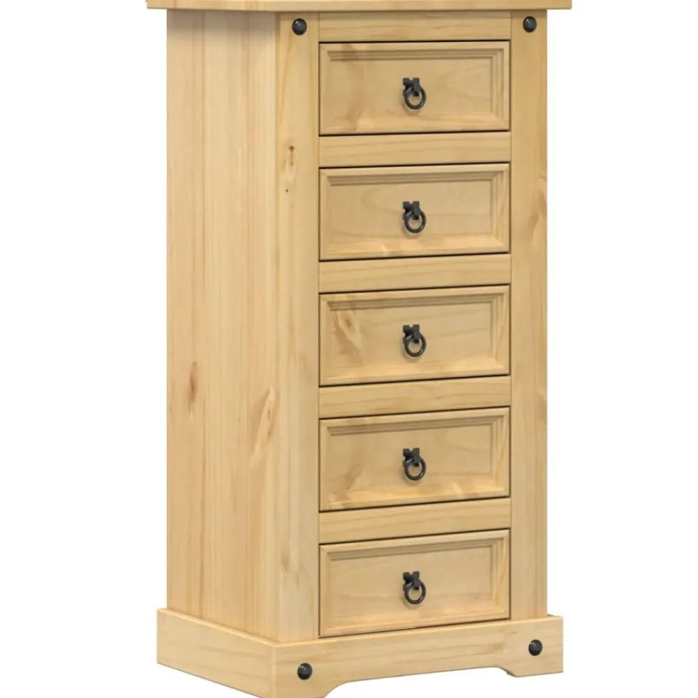 vidaXL Table de chevet Corona 53x39x103 cm bois de pin massif