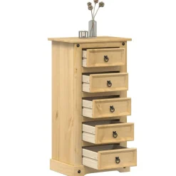 vidaXL Table de chevet Corona 53x39x103 cm bois de pin massif