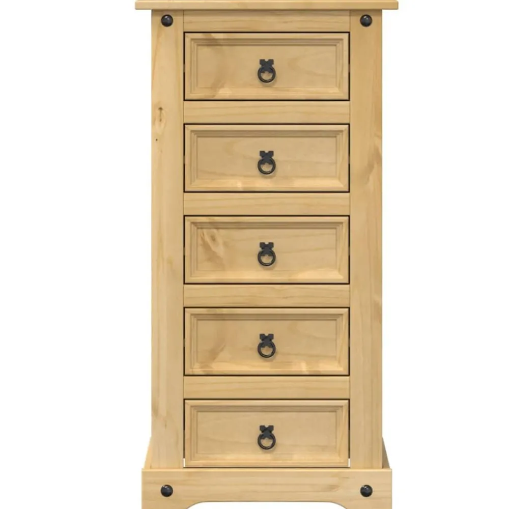 vidaXL Table de chevet Corona 53x39x103 cm bois de pin massif