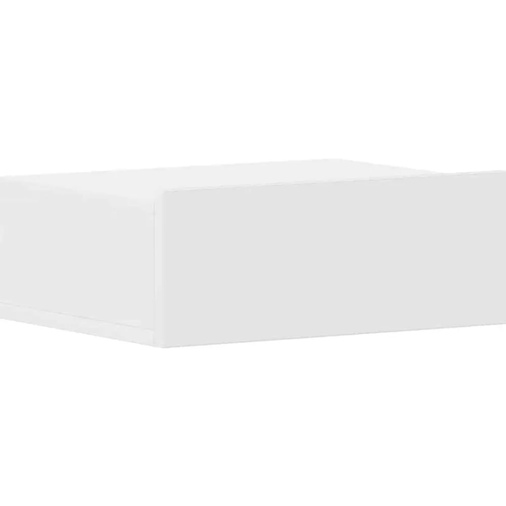 Tables-vidaXL Table de chevet flottante 40x30x15 cm Bois d'ingénierie Blanc