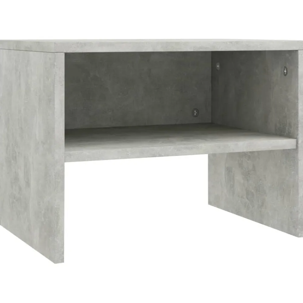 Tables-vidaXL Table de chevet 40x30x30 cm Bois ingénierie Gris béton