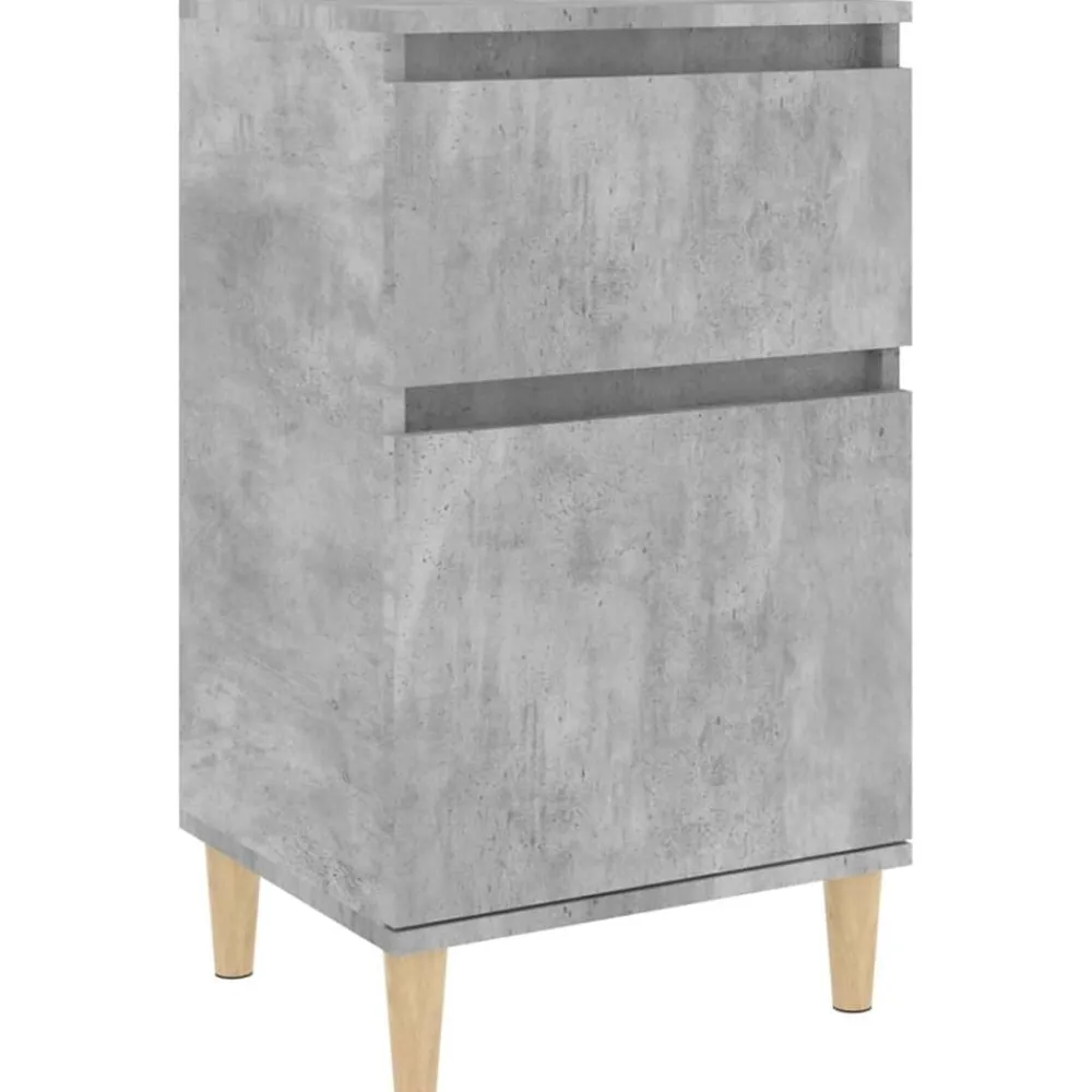 Tables-vidaXL Table de chevet 40x35x70 cm Gris béton