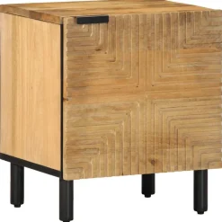 Tables-vidaXL Table de chevet marron 40x33x46 cm bois de manguier solide
