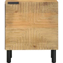 Tables-vidaXL Table de chevet marron 40x33x46 cm bois de manguier solide