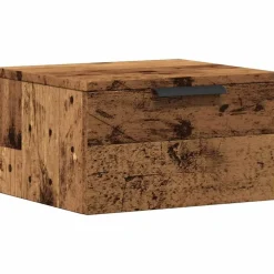 Tables-vidaXL Table de chevet murale 34x30x20 cm Vieux bois
