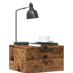 Tables-vidaXL Table de chevet murale 34x30x20 cm Vieux bois