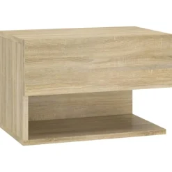 vidaXL Table de chevet murale Chêne sonoma