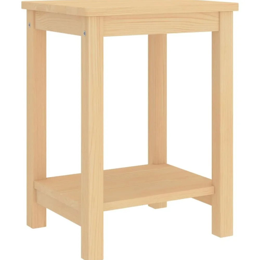 vidaXL Table de chevet naturel 35x30x47 cm bois de pin massif