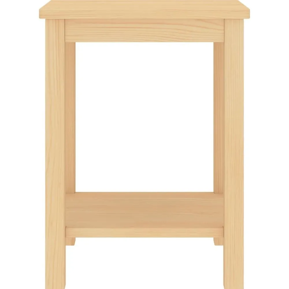 vidaXL Table de chevet naturel 35x30x47 cm bois de pin massif