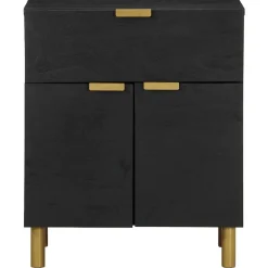 Tables-vidaXL Table de chevet noir 50x33x60 cm bois d'ingénierie