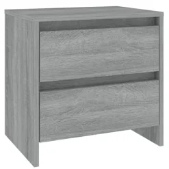 Tables-vidaXL Table de chevet 45x34,5x44,5 cm bois d’ingénierie Sonoma gris