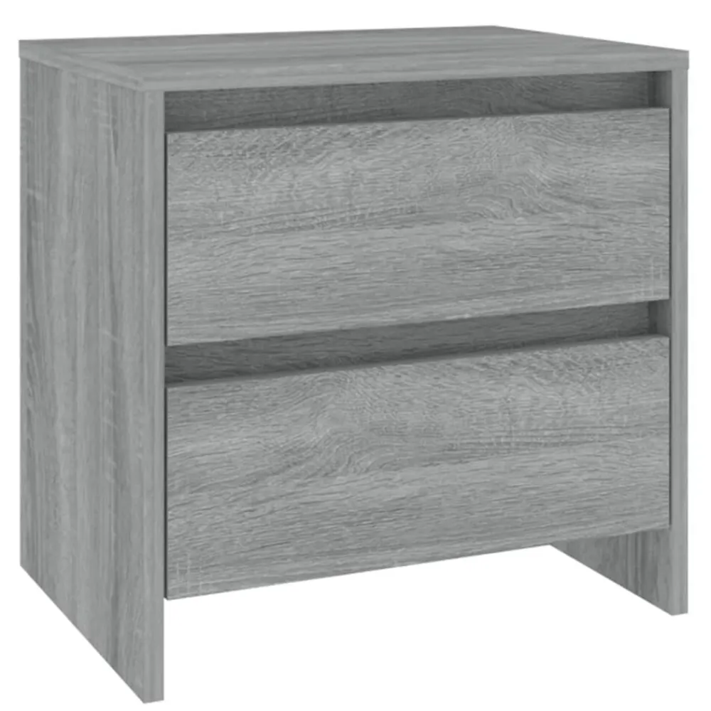 Tables-vidaXL Table de chevet 45x34,5x44,5 cm bois d’ingénierie Sonoma gris
