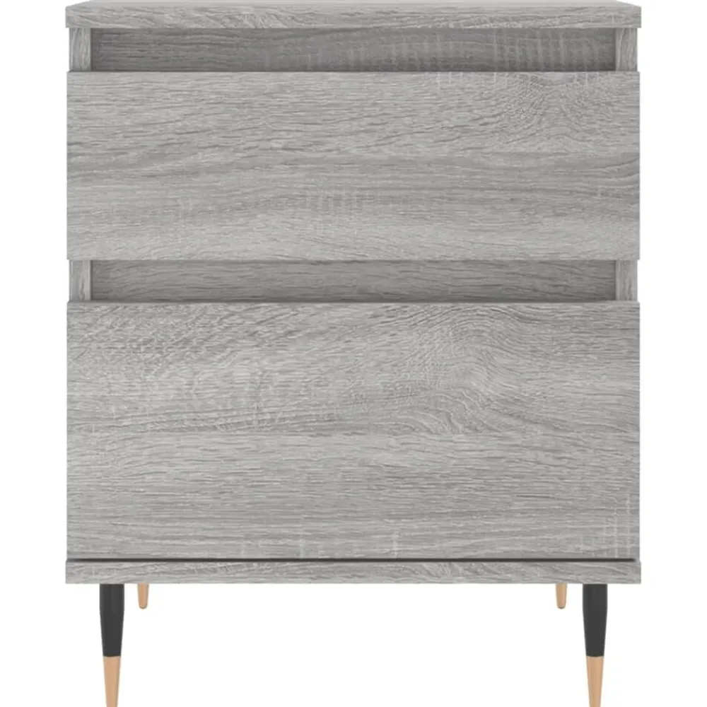Tables-vidaXL Table de chevet 40x35x50 cm bois d’ingénierie Sonoma gris