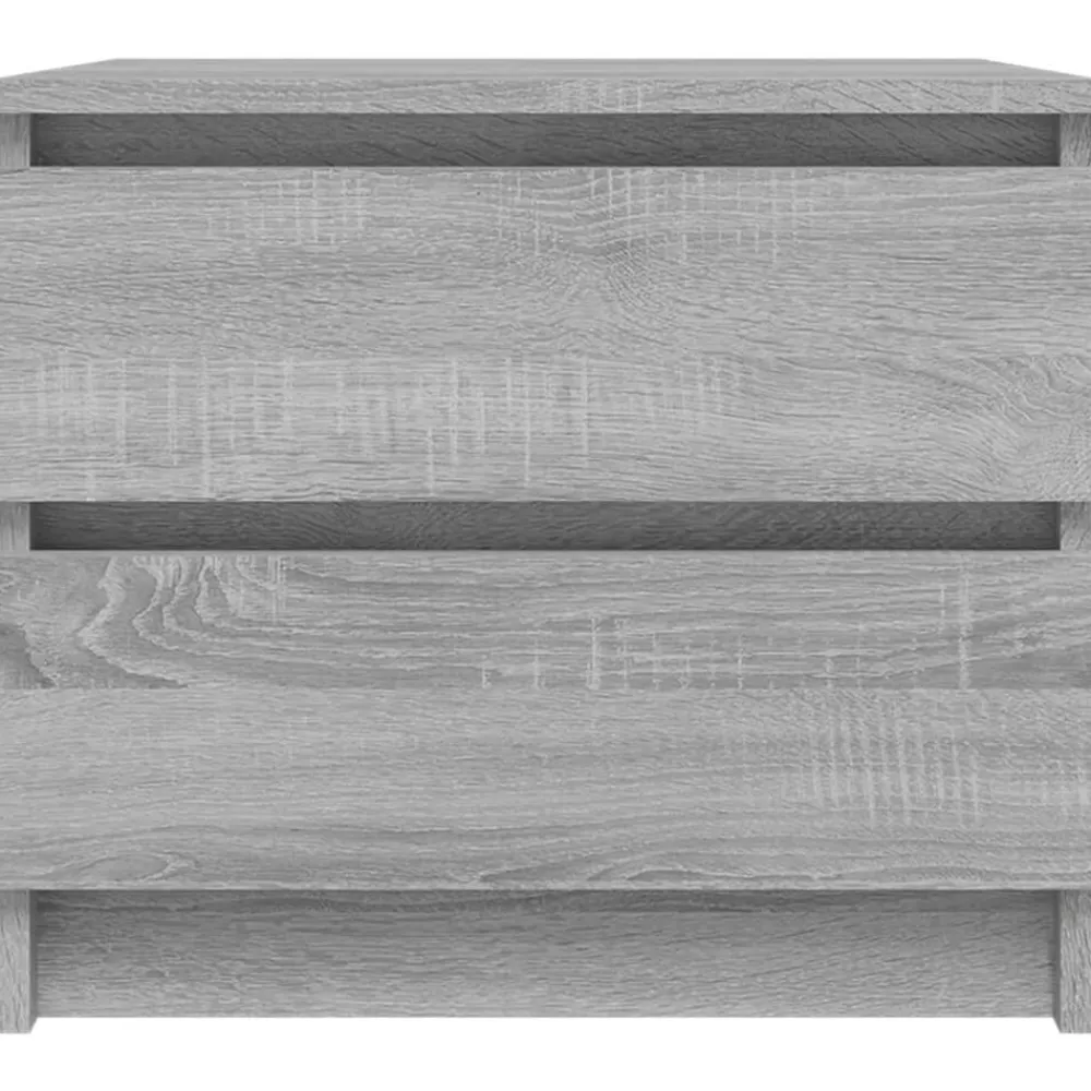 Tables-vidaXL Table de chevet 50x39x43,5 cm Bois d'ingénierie Sonoma gris