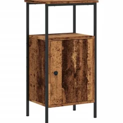 Tables-vidaXL Table de chevet 41x31x80 cm bois d’ingénierie Vieux bois