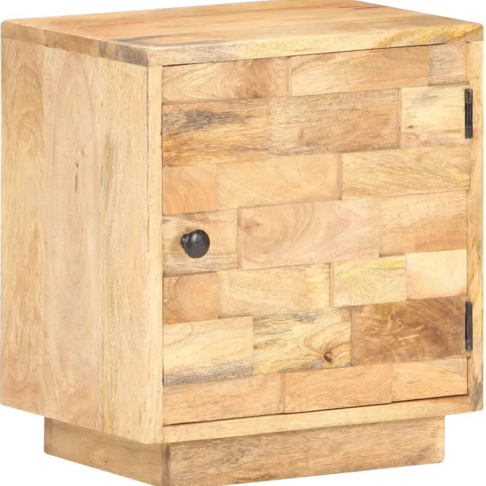 Tables-vidaXL Table de chevet 40x30x45 cm Bois de manguier solide