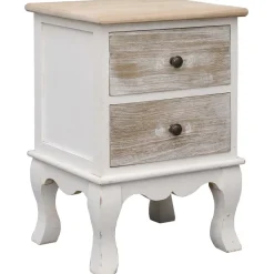 Tables-vidaXL Table de chevet 35x30x50 cm Bois de Paulownia
