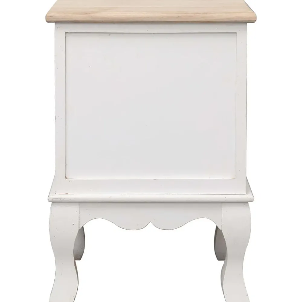 Tables-vidaXL Table de chevet 35x30x50 cm Bois de Paulownia