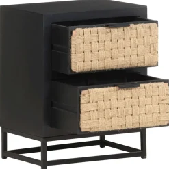 vidaXL Table de chevet 40x30x50 cm Bois de manguier massif