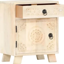 vidaXL Table de chevet 40x30x50 cm Bois de manguier massif