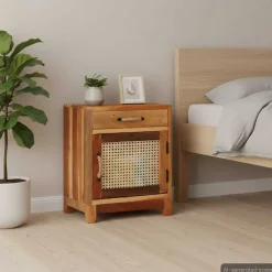 vidaXL Table de chevet 40x30x50 cm Bois de récupération massif
