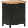 vidaXL Table de chevet 40x30x52 cm Bois de manguier brut
