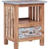 vidaXL Table de chevet 41x30x50 cm bois d'acajou massif
