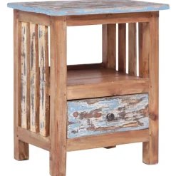vidaXL Table de chevet 41x30x50 cm bois d'acajou massif
