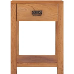 vidaXL Table de chevet 35x35x50 cm bois de teck massif