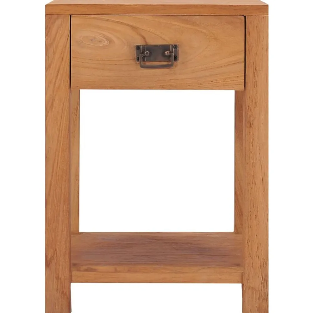 vidaXL Table de chevet 35x35x50 cm bois de teck massif