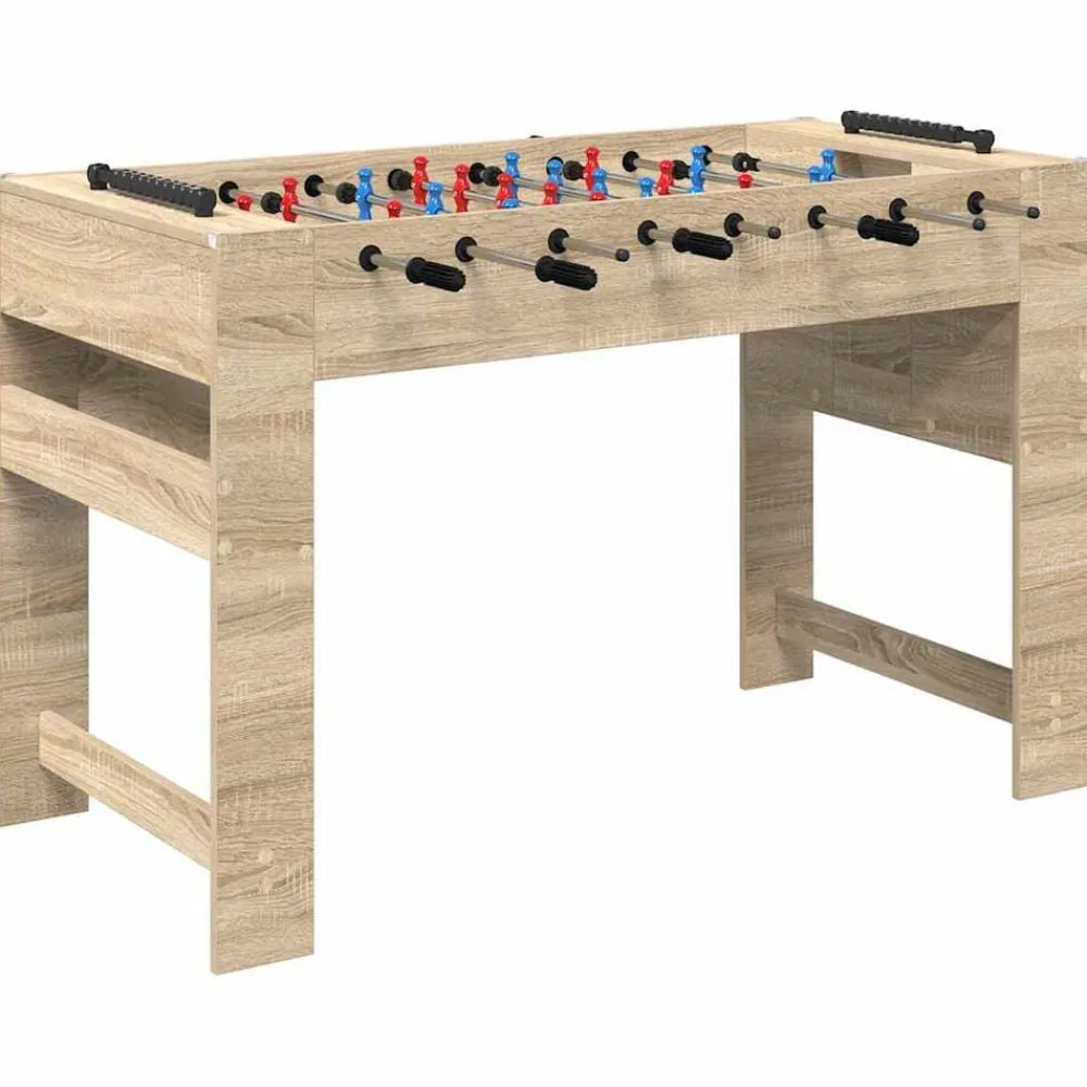 vidaXL Table de Foosball Chêne Sonoma 125 x 60,5 x 80 cm