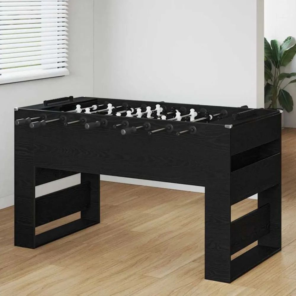 Jeux D'Intérieur-vidaXL Table de Foosball Chêne Noir 146,5 x 74 x 85 cm Chêne noir
