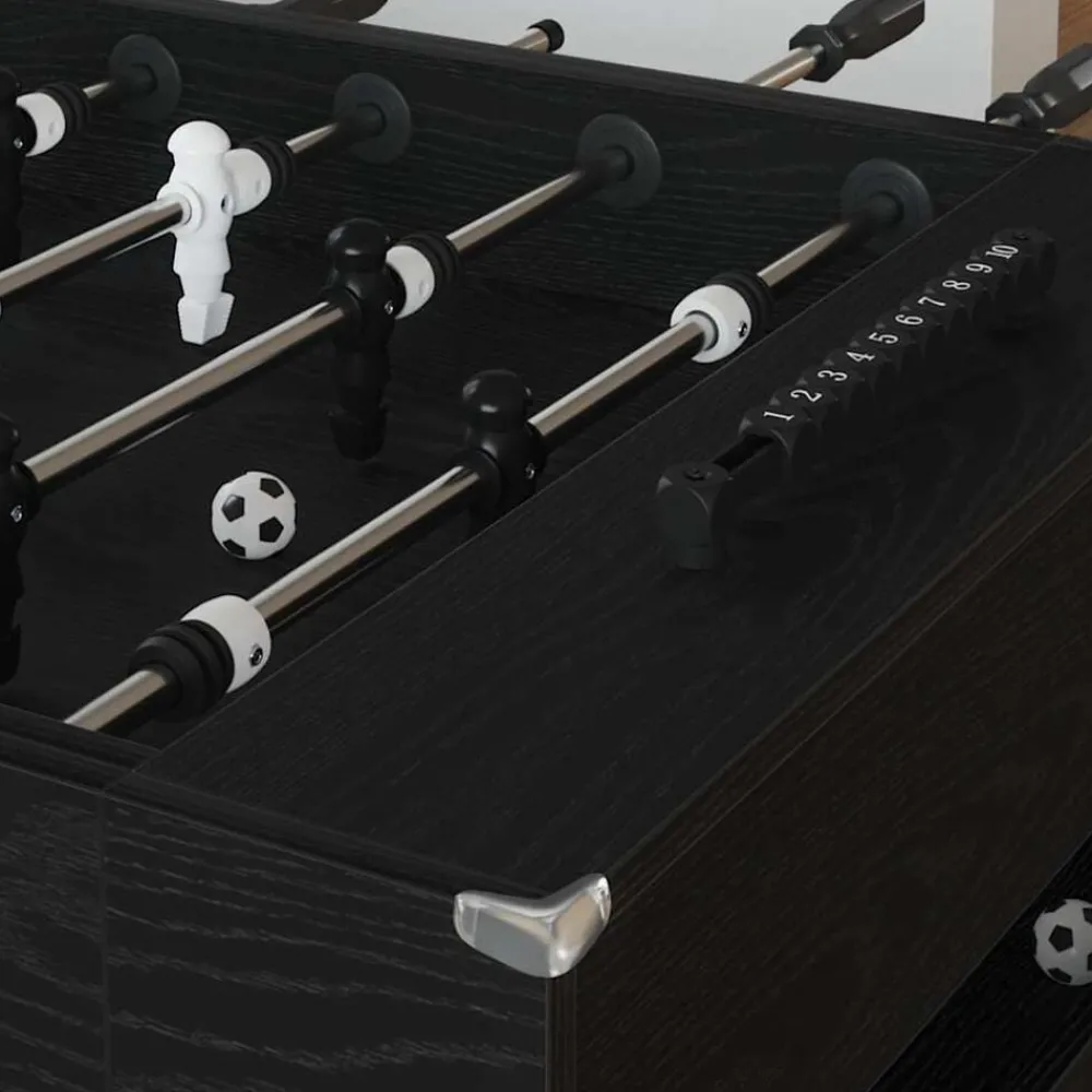 Jeux D'Intérieur-vidaXL Table de Foosball Chêne Noir 146,5 x 74 x 85 cm Chêne noir