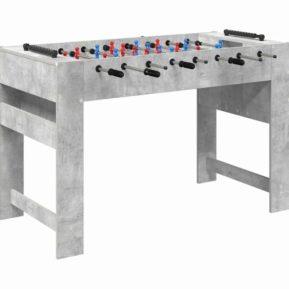Jeux D'Intérieur-vidaXL Table de Foosball 125 x 60,5 x 80 cm Gris béton