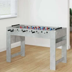 Jeux D'Intérieur-vidaXL Table de Foosball 125 x 60,5 x 80 cm Gris béton