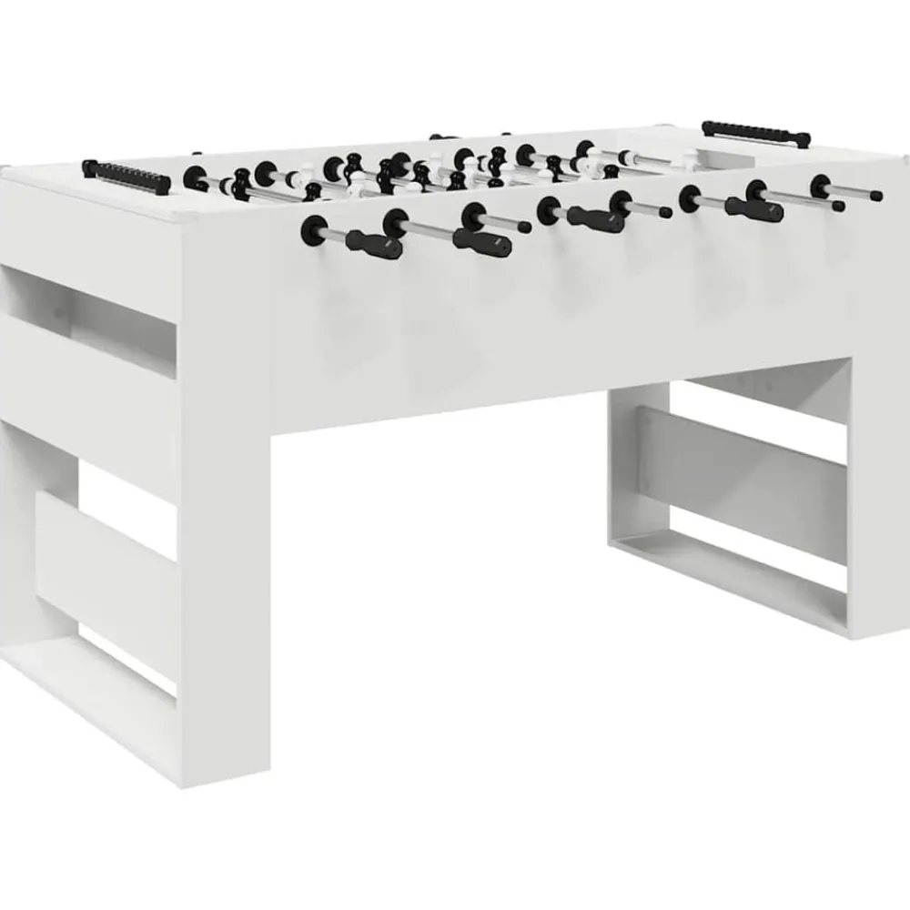 Jeux D'Intérieur-vidaXL Table de Foosball 146,5 x 74 x 85 cm Bois d'ingénierie Blanc