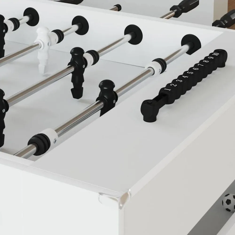 Jeux D'Intérieur-vidaXL Table de Foosball 146,5 x 74 x 85 cm Bois d'ingénierie Blanc