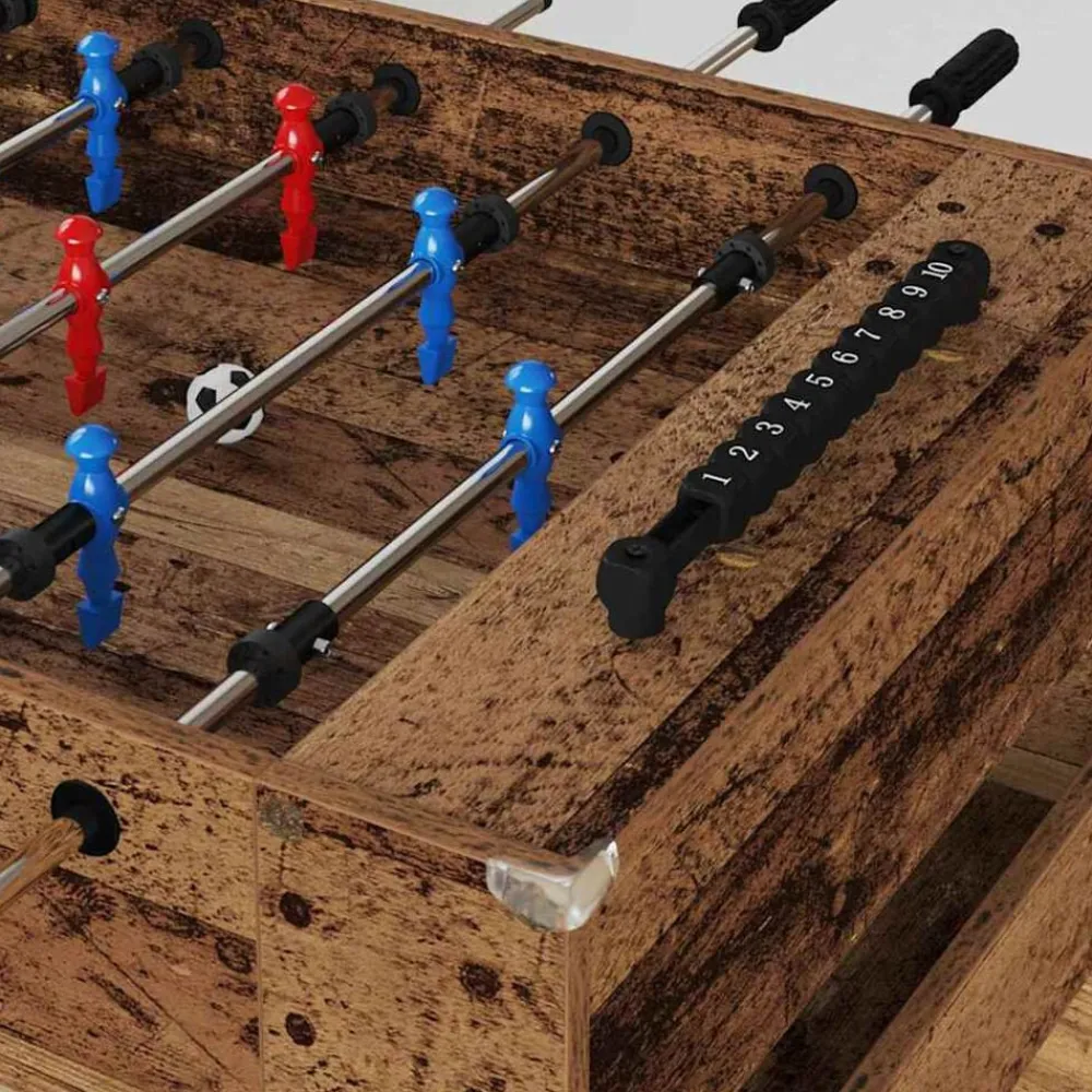 Jeux D'Intérieur-vidaXL Table de Foosball 125 x 60,5 x 80 cm Bois ancien
