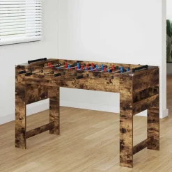 vidaXL Table de Foosball Chêne fumé 125 x 60,5 x 80 cm