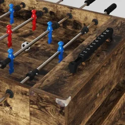 vidaXL Table de Foosball Chêne fumé 125 x 60,5 x 80 cm
