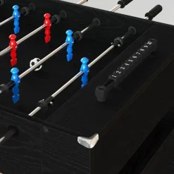 vidaXL Table de Foosball Chêne Noir 125 x 60,5 x 80 cm