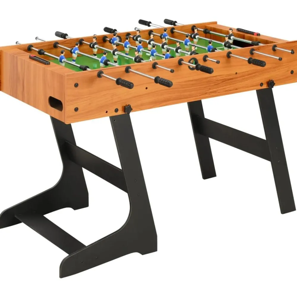 Jeux D'Intérieur-vidaXL Table de football pliante 121 x 61 x 80 cm Marron clair