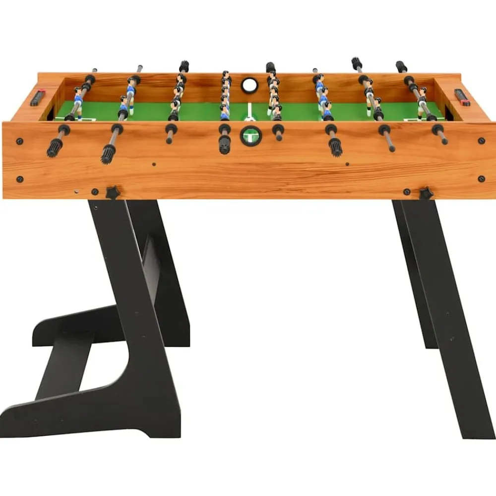 Jeux D'Intérieur-vidaXL Table de football pliante 121 x 61 x 80 cm Marron clair