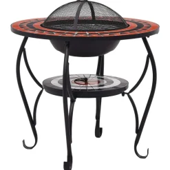vidaXL Table de foyer mosaïque 68 cm Céramique