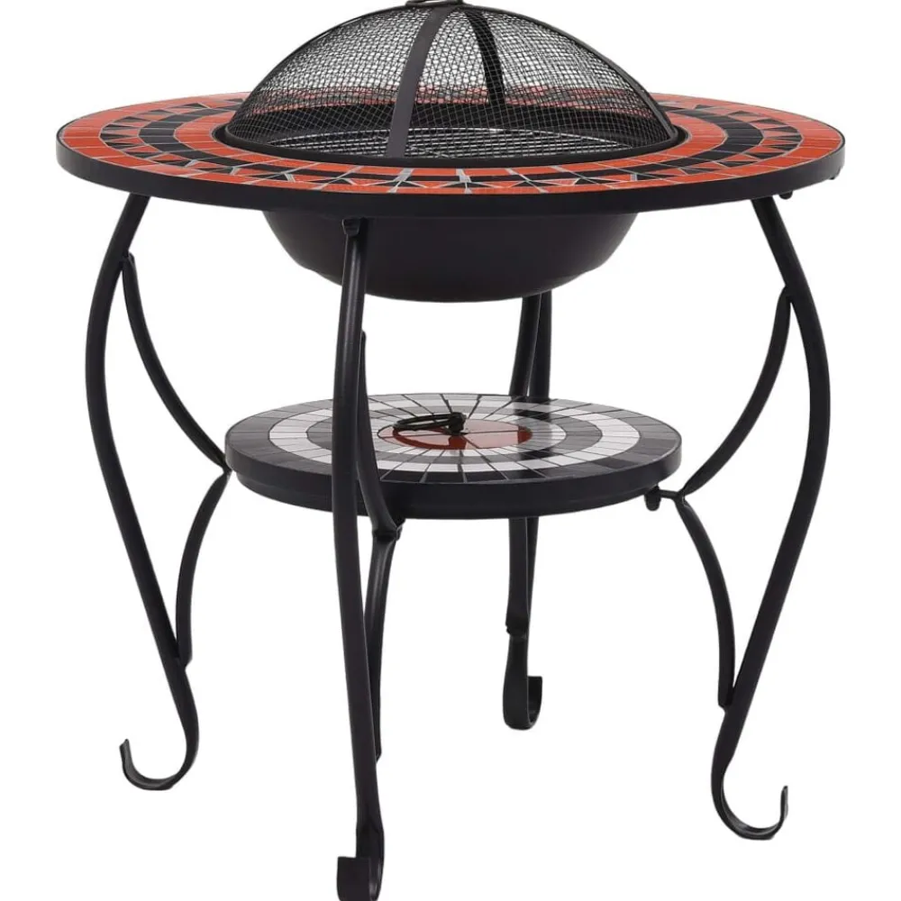 vidaXL Table de foyer mosaïque 68 cm Céramique