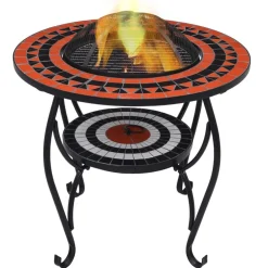 vidaXL Table de foyer mosaïque 68 cm Céramique