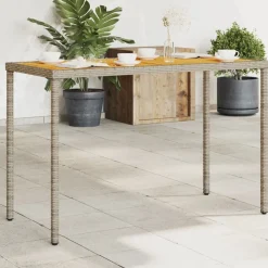 Mobilier De Jardin-vidaXL Table de jardin avec dessus en bois d'acacia 115x54x74 cm Gris