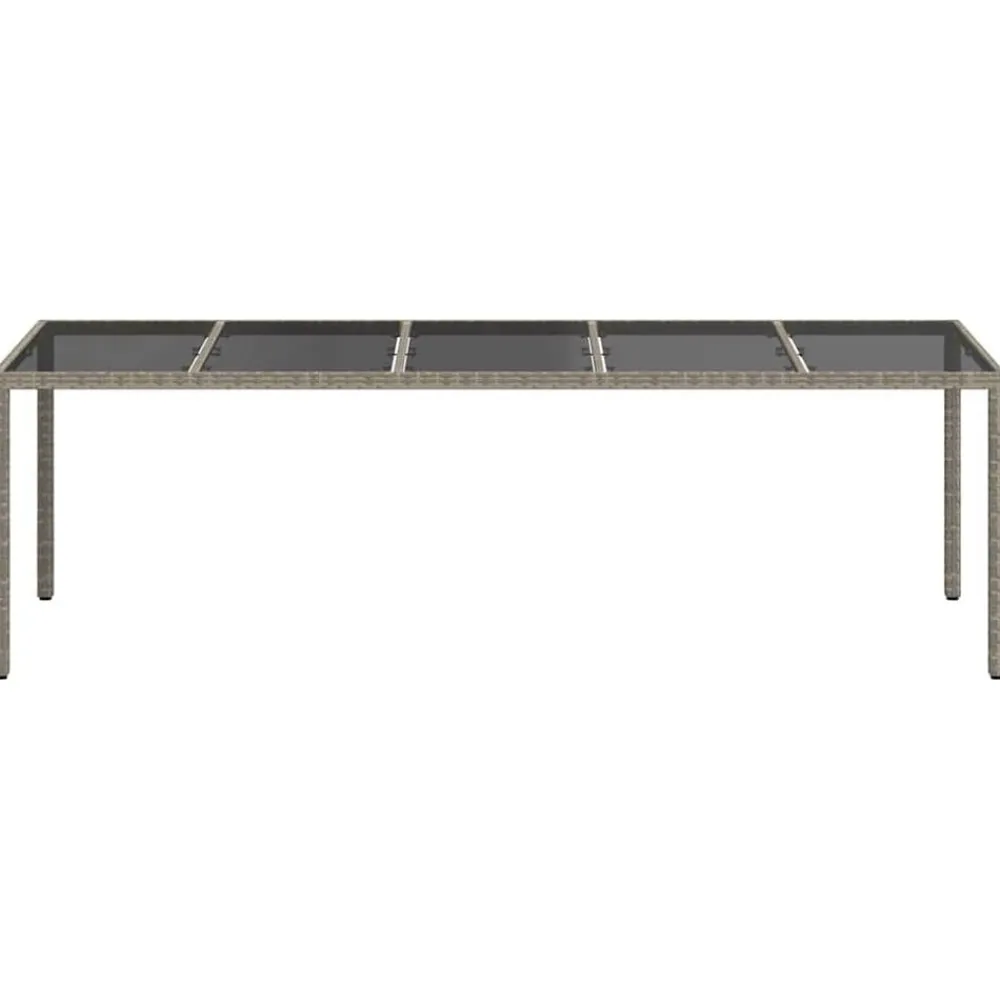 Mobilier De Jardin-vidaXL Table de Jardin Gris 250 x 100 x 75 cm polyrotin Gris et noir